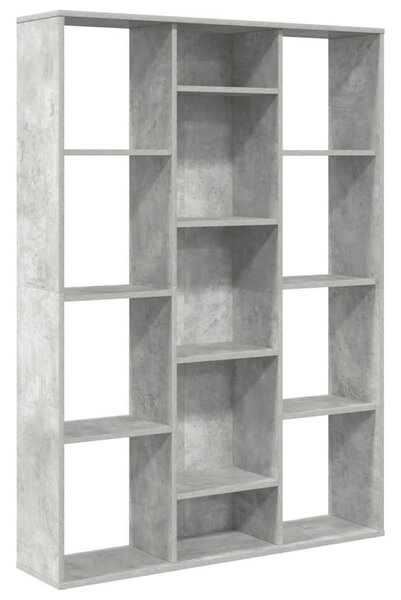 Betonszürke térelválasztó/könyvszekrény 100 x 24 x 140 cm