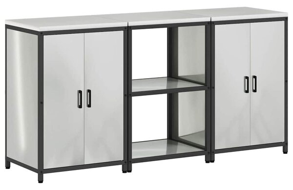 Konyhai Tároló Készlet HATTEM 3 pcs Ezüst Horganyzott Acél