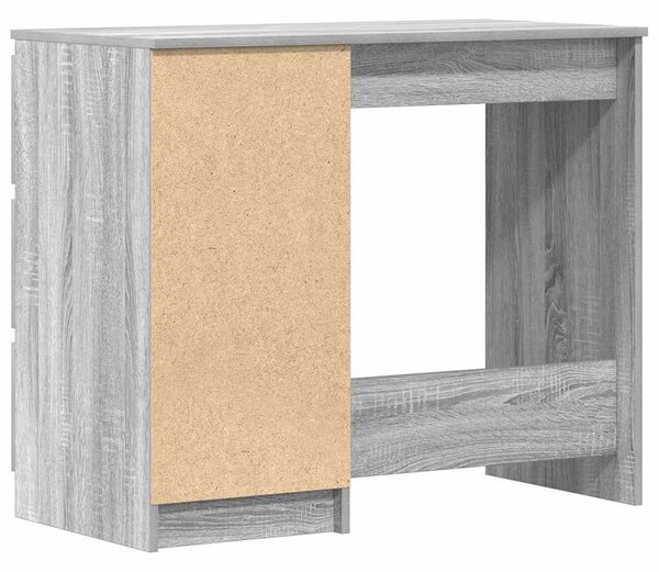 Szürke sonoma színű szerelt fa íróasztal 90x45x76 cm
