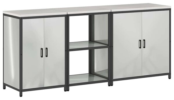 Konyhai Tároló Készlet HATTEM 3 pcs Ezüst Horganyzott Acél
