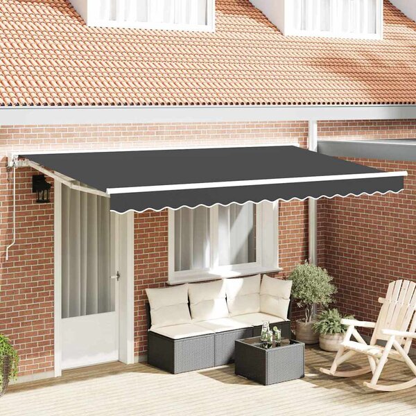 Napernyő keret Antracit 400 x 200 cm Poliészter PU bevonattal