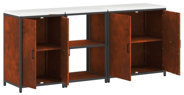 Konyhai Tároló Készlet HATTEM 3 pcs Rozsdás Acél