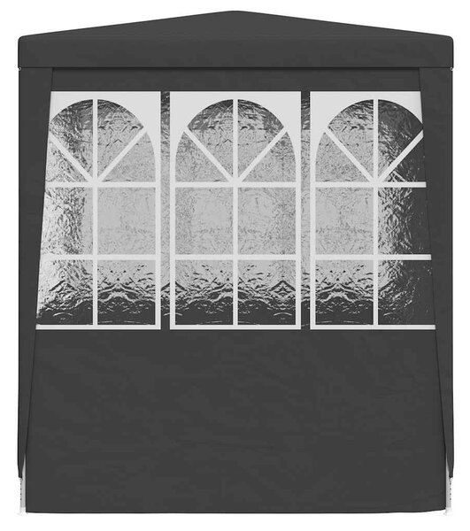 Antracitszürke rendezvénysátor oldalfalakkal 2,5x2,5 m 90 g/m²