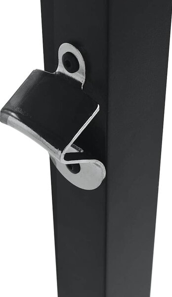 Antracitszürke acél grillpavilon 240 x 150 x 255 cm
