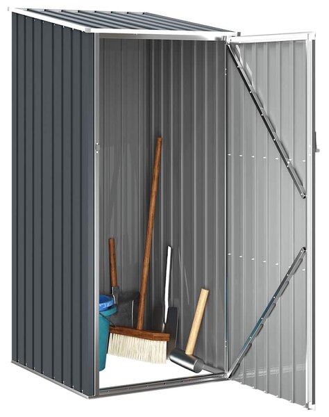 Antracitszürke horganyzott acél kerti fészer 87 x 98 x 159 cm