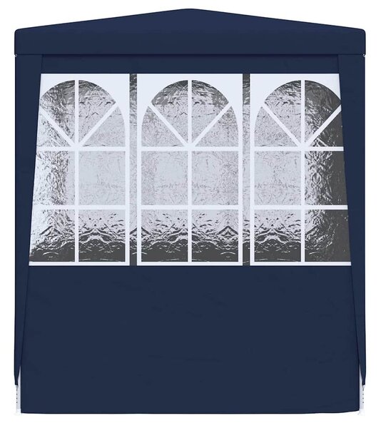 Kék rendezvénysátor oldalfalakkal 2,5 x 2,5 m 90 g/m²
