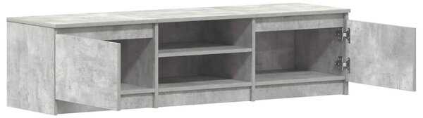 Betonszürke szerelt fa TV-szekrény 140 x 40 x 35,5 cm