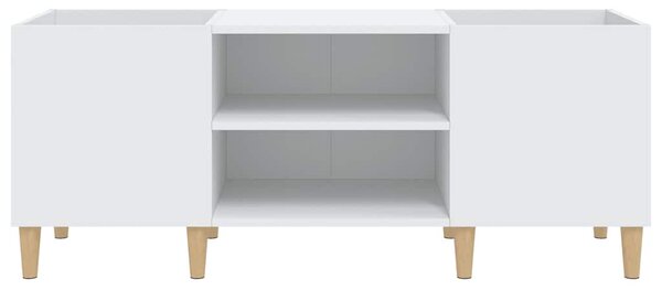 Fehér, rétegelt lemezszekrény 121 x 38 x 48 cm, fa textúra