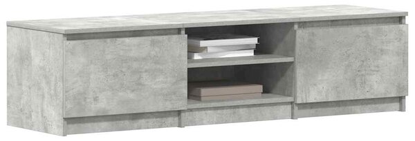 Betonszürke szerelt fa TV-szekrény 140 x 40 x 35,5 cm