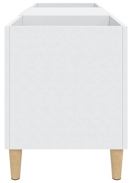Fehér, rétegelt lemezszekrény 121 x 38 x 48 cm, fa textúra
