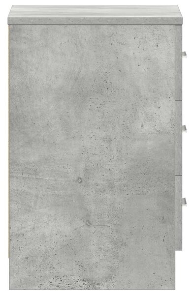 Betonszürke szerelt fa éjjeliszekrény 38 x 35 x 56 cm