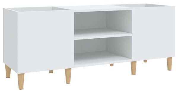 Fehér, rétegelt lemezszekrény 121 x 38 x 48 cm, fa textúra