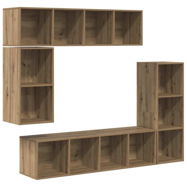 TV szekrény garnitúra 4 pcs Artisan tölgy Faanyag