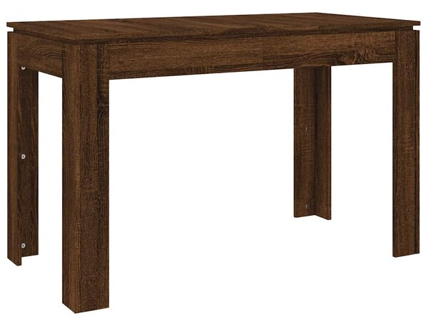 Barna tölgy színű szerelt fa étkezőasztal 120 x 60 x 75 cm