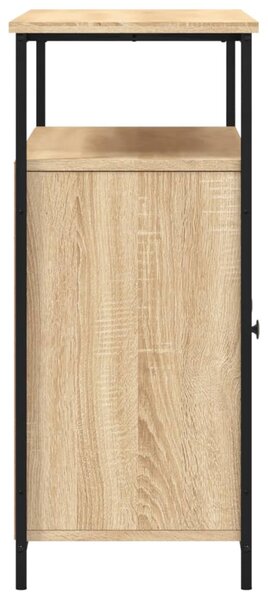 Sonoma tölgy színű szerelt fa tálalószekrény 100 x 35 x 80 cm