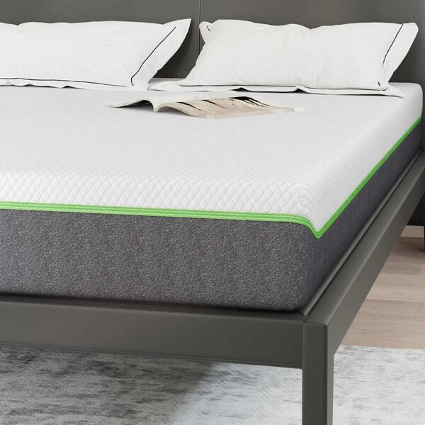 Matrac Fehér és Szürke 140 x 190 cm Jacquard szövet