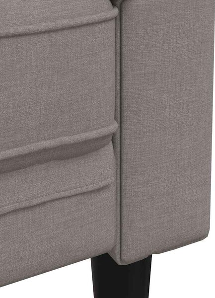 Tópszínű 3 személyes szövet Chesterfield kanapé