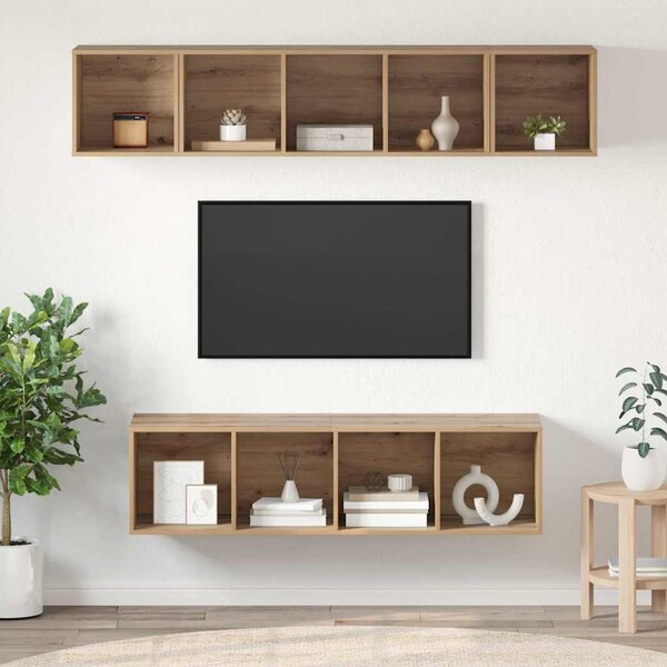 TV szekrény garnitúra 4 pcs Artisan tölgy Faanyag