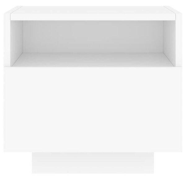 Fehér éjjeliszekrény LED-világítással 40 x 39 x 37 cm