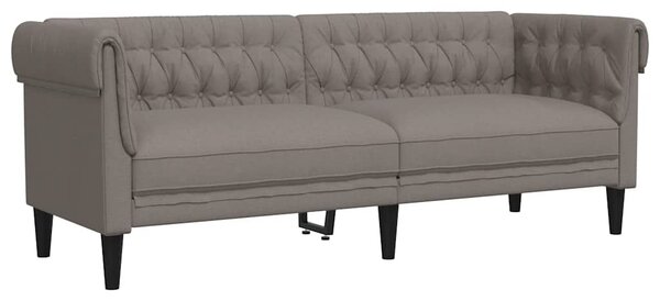 Tópszínű 3 személyes szövet Chesterfield kanapé