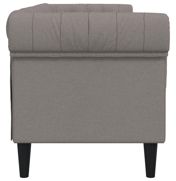 Tópszínű 3 személyes szövet Chesterfield kanapé