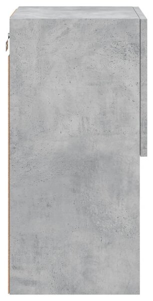 2 db betonszürke TV-szekrény LED-lámpákkal 30,5 x 35 x 40 cm