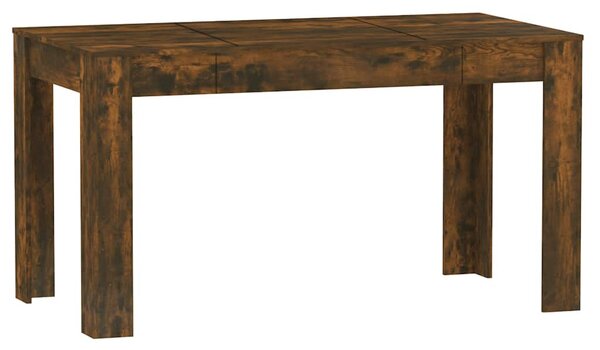 Füstös tölgy színű szerelt fa étkezőasztal 140 x 74,5 x 76 cm