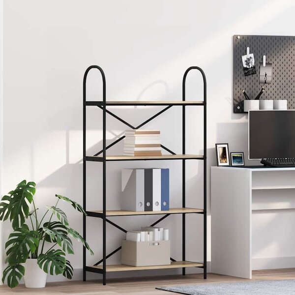 Könyvespolc 4 szintes 80 x 30 x 146 cm Szerelt fa Sonoma tölgy