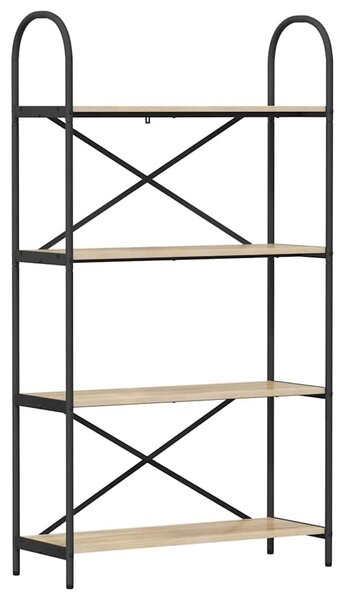 Könyvespolc 4 szintes 80 x 30 x 146 cm Szerelt fa Sonoma tölgy