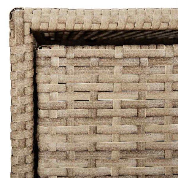 Bézs polyrattan kerti tárolószekrény 55 x 59 x 80 cm
