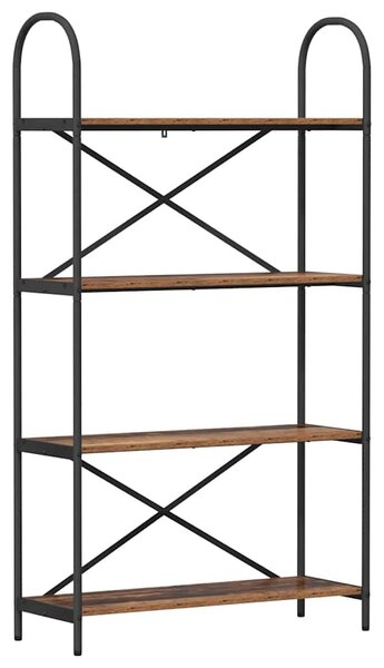 Könyvespolc 4 szintes 80 x 30 x 146 cm Szerelt fa Öreg fa