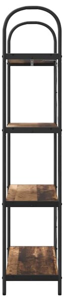 Könyvespolc 4 szintes 80 x 30 x 146 cm Szerelt fa Öreg fa