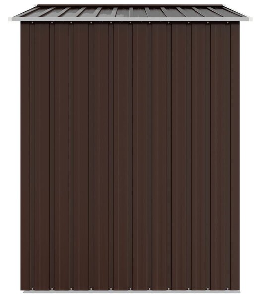 Barna horganyzott acél kerti fészer 205 x 129 x 183 cm