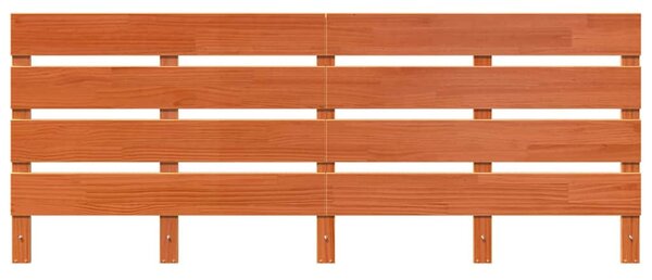 Fejtámla fejtámlával Viaszbarna 200.5 x 3 x 80 cm Tömör fenyőfa