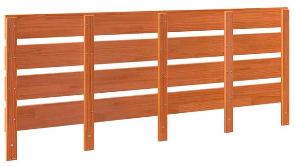Fejtámla fejtámlával Viaszbarna 200.5 x 3 x 80 cm Tömör fenyőfa