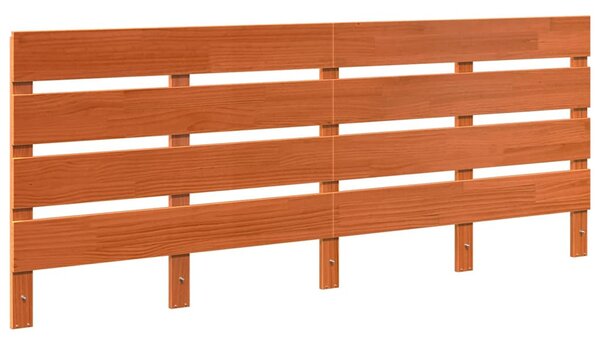 Fejtámla fejtámlával Viaszbarna 200.5 x 3 x 80 cm Tömör fenyőfa