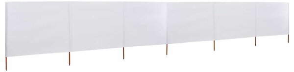 Fehér 6-paneles szövet szélellenző 800 x 80 cm
