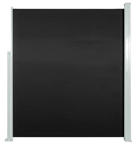 Fekete behúzható oldalsó napellenző 120 x 300 cm