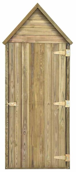 Kerti impregnált fenyőfa szerszámtároló ajtóval 69,5x32x178 cm