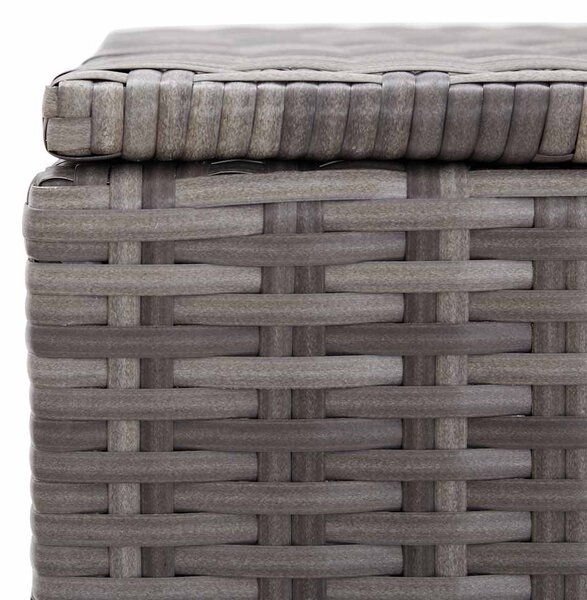 Szürke polyrattan kerti tárolóláda 150 x 50 x 60 cm