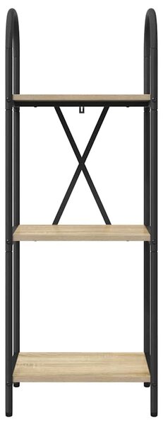 Könyvespolc 3 szintes 40 x 30 x 109 cm Szerelt fa Sonoma tölgy