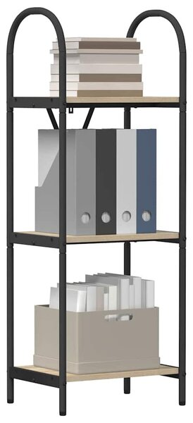 Könyvespolc 3 szintes 40 x 30 x 109 cm Szerelt fa Sonoma tölgy