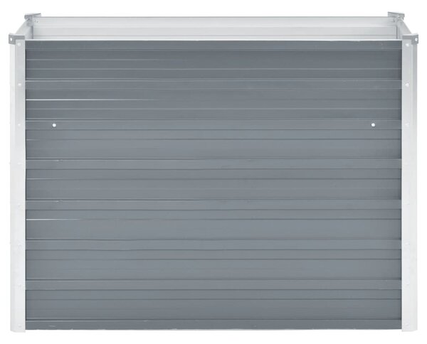 Szürke horganyzott acél kerti magaságyás 100 x 40 x 77 cm