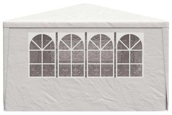 Fehér rendezvénysátor oldalfalakkal 4 x 9 m 90 g/m²