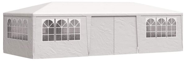 Fehér rendezvénysátor oldalfalakkal 4 x 9 m 90 g/m²