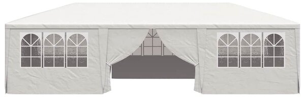 Fehér rendezvénysátor oldalfalakkal 4 x 9 m 90 g/m²