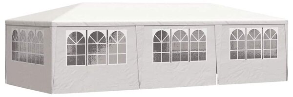 Fehér rendezvénysátor oldalfalakkal 4 x 9 m 90 g/m²