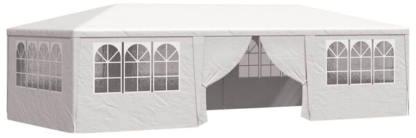Fehér rendezvénysátor oldalfalakkal 4 x 9 m 90 g/m²