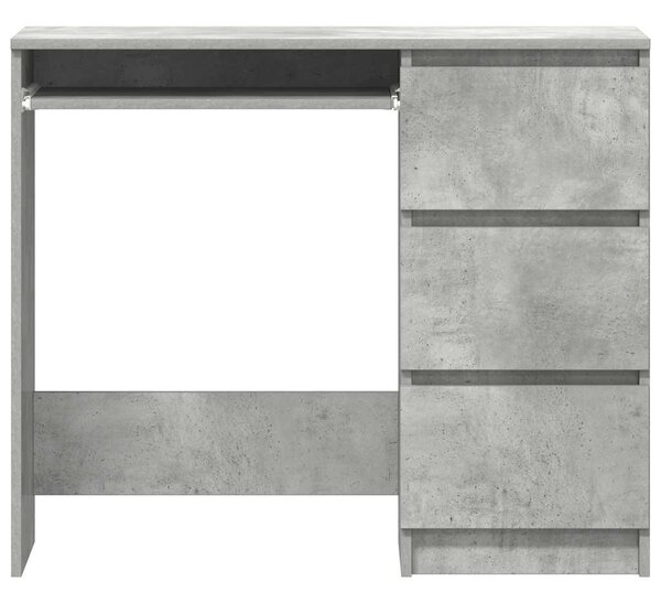 Betonszürke szerelt fa íróasztal 90 x 45 x 76 cm