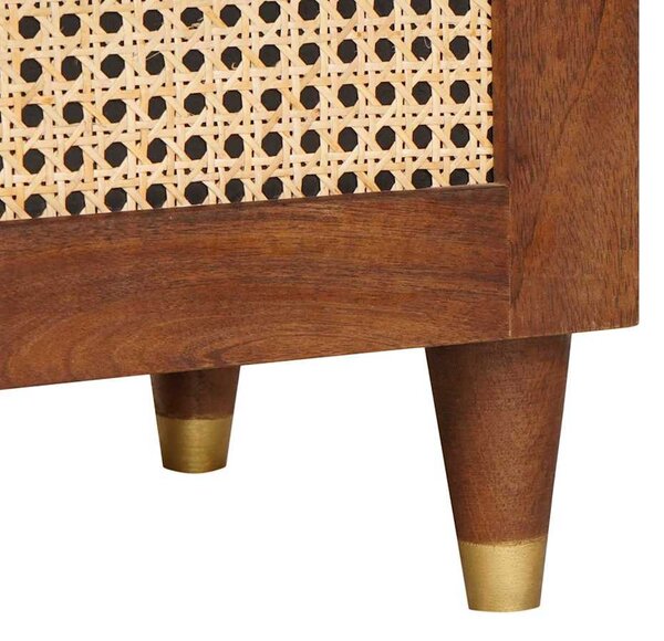 TV szekrény fiókkal Barna 100 x 33,5 x 46 cm Tömör Mangófát